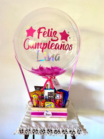 Chocolates con globos